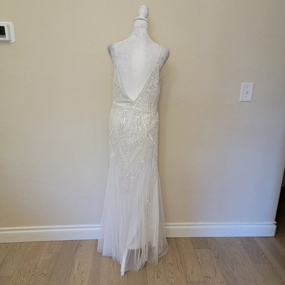 Lulus Just the Beginning (Bridal) White Mermaid Maxi, #1679496, Sz M, $193 - Picture 5 of 10